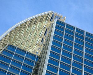 Detail of the crown structure atop 1180 Peachtree. Photo by Ryan Cramer