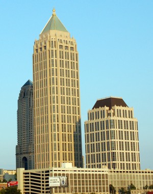 Atlantic Center Plaza is the smaller building. Photo by Ryan Cramer